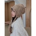 thumbnail image 3 of LinYooLi Chapeaux de Mode pour Femmes Chapeau Tressé Solide Tricoté à la Main Bonnet d'Hiver Accessoires Bonnets pour Femmes, 3 of 6