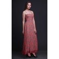 thumbnail image 3 of Bimba Robe Longue Maxi à Imprimé de Feuilles de Laurier pour Femme, Corsage Smocké - Très Petit, 3 of 7