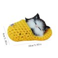 thumbnail image 2 of Dvkptbk Realistic Sleeping Plush Cat Furry Cat With Sound Creative Animals Decor Gifts, 2 of 2