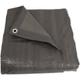 thumbnail image 1 of Sunnydaze Bâche de Protection Réversible en Plastique Polyvalente et Robuste pour l'Extérieur - 8 Pieds x 10 Pieds - Gris Foncé, 1 of 5