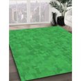 thumbnail image 3 of Ahgly Company Tapis d'Intérieur Lavable à la Machine, Carré, Transitionnel, Vert Lime, Tapis de Zone, 3 Pieds Carré, 3 of 7