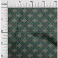 thumbnail image 1 of oneOone Silk Tabby Fabric Leaves & Geometric Block Fabric Prints By Yard 42 Inch Wide, 1 of 4