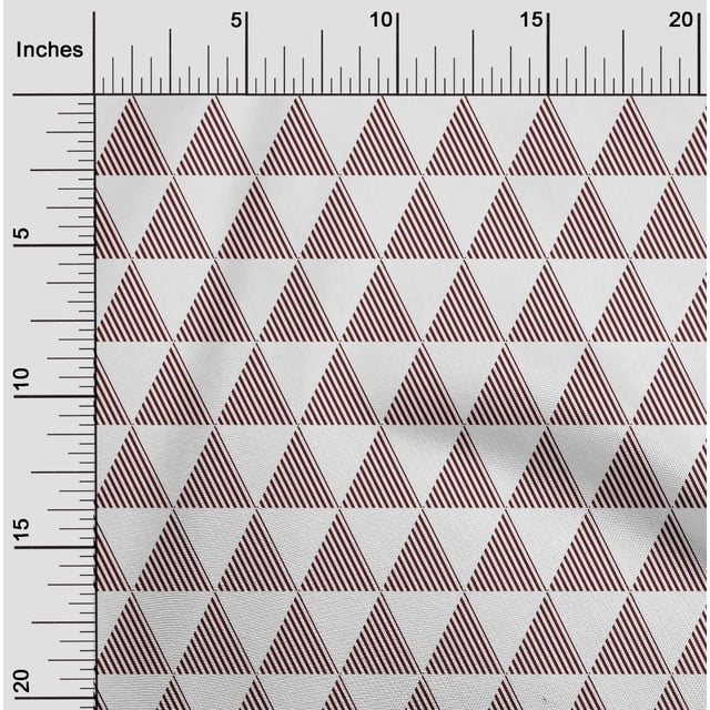 oneOone Cotton Poplin Fabric Triangle Geometric Printed Craft Fabric BTY 42 Inch Wide