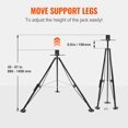 thumbnail image 3 of VEVOR 5th Wheel Tripod Stabilizer, 5000 LBS Load Capacity Tripod Fifth Wheel Stabilizer, 35"-57" Adjustable Height RV Gooseneck Stabilizer, Tripod Jack for Fifth-Wheel Trailers, RVs, and Campers, 3 of 9