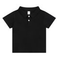 thumbnail image 1 of Plebaso T-Shirts en Coton pour Tout-Petits Garçons Filles, Col à Boutons, Hauts Tee, Chemises à Manches Courtes d'Uniforme Scolaire pour Enfants, 1 of 2