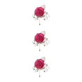 thumbnail image 4 of relayinert Broche Moderne Minimaliste Unique et à la Mode Pièce de Déclaration Épingles de Luxe pour Mariages Rose Rouge 3Set, 4 of 6