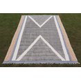 thumbnail image 1 of Casavani - 3'x3' Square Area Rugs for Kitchen and Study Room Handblock Printed Beige Cotton Dhurrie, 1 of 1