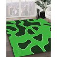 thumbnail image 3 of Ahgly Tapis Rectangulaire Lavable en Machine Intérieur Vert Émeraude Profond, 5 Pieds x 7 Pieds, 3 of 7