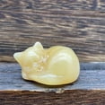 thumbnail image 2 of Natural Quartz Crystal Sleeping Cat Decoration Crystal Cat Sleeping Statue 2 Inch Opal Cat Crystal Statue Statue For Home Meditation, 2 of 9