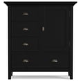 thumbnail image 2 of Simpli Home Redmond Solid Wood 39 " Transitional Medium Storage Cabinet in Black, 2 of 8