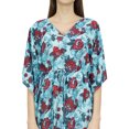 thumbnail image 4 of Bimba Caftan en Coton Long Kaftan Femme Robe de Nuit Kimono Bleu Couvre-Maillot Robe-22, 4 of 5