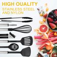 thumbnail image 4 of Zootealy Stainless Steel Kitchen Utensil Set 24 Pcs Non-Stick and Heat Resistant Cooking Utensils Set Kitchen Tools Useful Pots and Pans Accessories and Kitchen Gadgets (Black), 4 of 6