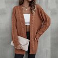 thumbnail image 2 of Pompotops Mode Femmes Décontracté Manches Longues Long Manteau Chandail Cardigan Blouse Hauts Liquidation, 2 of 7
