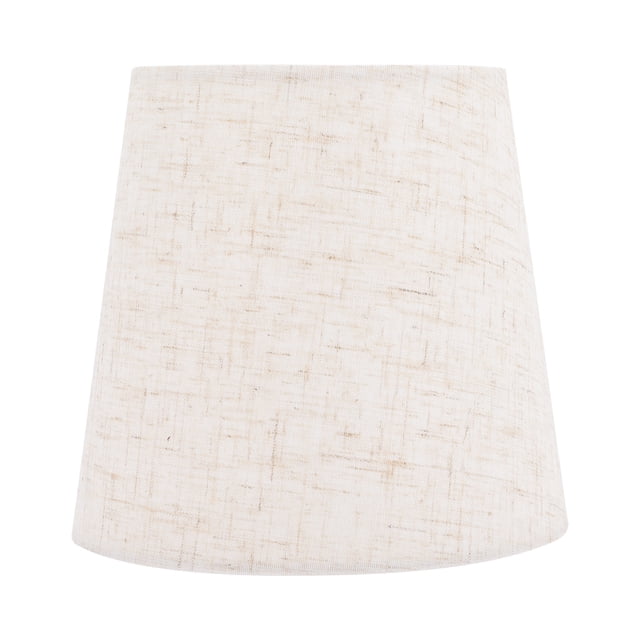 Miangastore fabric cloth lamp shade designed for E14 lamps, featuring a neutral-toned fabric with a subtle textured pattern. The lampshade measures 14.00 x 13.00 x 9.00 cm (5.50 x 5.11 x 3.54 inches) and is suitable for desktop lamps, bedside lamps, and tabletop lamps. Ideal for use in bedrooms, living rooms, hotels, and studies, it softens light to create a warm and romantic atmosphere while protecting the eyes. The simple yet elegant design complements various home decor styles.