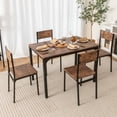 thumbnail image 2 of Costway 5 Piece Dining Table Set Industrial Style Kitchen Table & Chairs for 4 Brown, 2 of 10