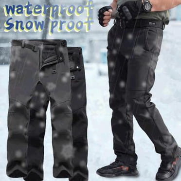 jovati Unisex Insulated Snow Ski Outdoor Waterproof Windproof Fleece Cargo Hiking Pants,Solid Color Pocket Trousers Winter Pants For Men Apply To Men And Women Valentine'S Day Birthday Gift Ideas