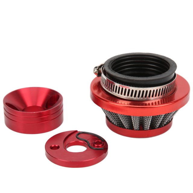 Mini Bike Air Cleaner, Wide Application Anti Wear Strong Filtering Effect Red Scooter Air Filter For 47cc 49cc Pocket Bikes