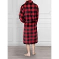 thumbnail image 3 of Mens Fleece Robe | Soft Warm Bathrobe For Men Plush Spa Robe With Piping, 3 of 7