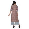thumbnail image 4 of Moomaya Ensemble Décontracté en Viscose Style Santoon pour Femmes, Ensemble Palazzo 2 Pcs, Robe, Tenue Ethnique, 4 of 5