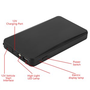 Car Battery Jump Starter, Ultrathin ABS Plastic Multifunction Battery   for Auto