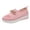 Pink, variant on Commforr Walking Shoes Women, Slip On Loafers for Women Platform Wedge Metal Chain Ballet Flats Round Toe Chunky Bottom Low Top Dress Shoes for Women Ladies Vacation Work Nurse, Beige, 6.5