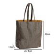 thumbnail image 3 of Esquirla Commuting Tote Bag PU Leather Shoulder Bag for Commuting Travel Birthday Gift Dark Gray, 3 of 8