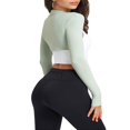 thumbnail image 4 of Cardigan Court de Yoga pour Femmes Haut d'Exercice Manches Longues Ouvert devant Boléro Solide pour Sports, 4 of 5