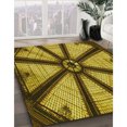 thumbnail image 3 of Ahgly Company Tapis de Zone Ronds d'Intérieur Lavables à la Machine, Transitionnels, Brun Boulanger, 8 Pieds Rond, 3 of 7