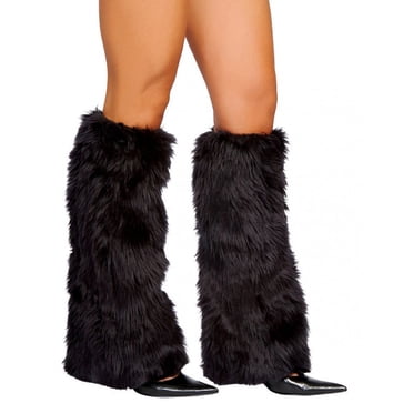Women Faux Fur Leg Warmers Furry Fuzzy Winter Boot Cuffs Cover