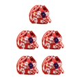 thumbnail image 1 of VONKY Japanese Drawstring Bag Coin Purse Food Pouch Durable and Portable Red 14x12x16cm 5Set, 1 of 6