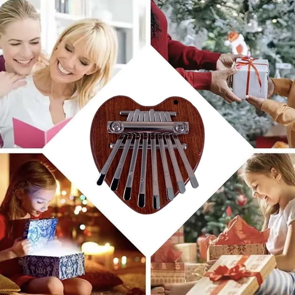 Exquisite 8 Key Symmetrical Finger Thumb Piano Malimba Instrument Accessory Pendant Karimba for Children and Adult