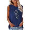 thumbnail image 1 of Womens Sleeveless Top V-Neck Pullover Printing Vest, 1 of 1