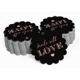 thumbnail image 2 of Inkdotpot Real Rose Gold Foil Made With Love Text Tags Favor Hang Paper Tags 100 Pieces, 2 of 6