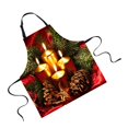thumbnail image 4 of GUOOL Christmas Adults Chef Apron for Kitchen Festive Cooking Baking Candle Candle 2, 4 of 6