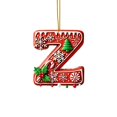 thumbnail image 2 of Hbdhejl 26 Pcs Lettres Rouges Décorations de Sapin de Noël Lettres de Canne de Bonbon avec Motif de Baies Mini Alphabet Ornements Suspendus Fête Maison Sapin de Noël Acrylique 2D, 2 of 4