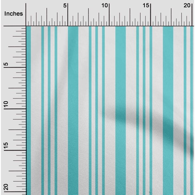 oneOone Georgette Viscose Fabric Stripe Print Sewing Fabric BTY 42 Inch Wide