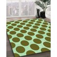 thumbnail image 3 of Ahgly Tapis d'Intérieur Lavable en Machine Carré Transitionnel Brun Bronze Foncé, 7 Pieds Carré, 3 of 7