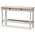 thumbnail image 1 of Baxton Studio Ariella Table Console de 47 Pouces en Fini Blanchi, 1 of 11