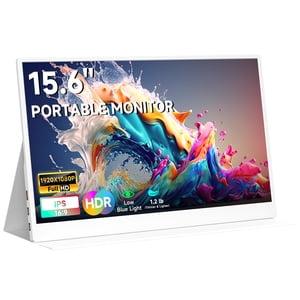 AYY Moniteur portable 15.6inch 1080P FHD - USB-C/HDMI Affichage par ordinateur, HDR IPS Moniteur de jeu compatible avec ordinateur portable PC MAC Téléphone PS4 Commutateur Xbox, w/
