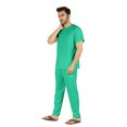 thumbnail image 3 of Inkmeso Solid Nightwear Set For Mens Tshirt And Pants Pajama Set Short Sleeve Pjs Loungewear Set, 3 of 8