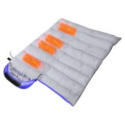 jinwen Compact Heated Sleeping Bag Soft Warm Waterproof Winter Sleeping Bag for Outdoor Blue
