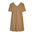 thumbnail image 5 of Jusqu'à 65 % de Rabais! Robes d'Été Mode pour Femmes 2024 Grande Taille Couleur Unie Robe à Manches Courtes, 5 of 5
