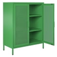 thumbnail image 2 of Channing 2 Door Accent Cabinet-Mesh Metal Locker, Navy, 2 of 9