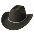 thumbnail image 4 of Men's And Women's Woolen Hats Western Cowboy Top Hat Three Of Rhinestones, 4 of 4
