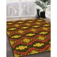 thumbnail image 3 of Ahgly Company Tapis d'Intérieur Lavable en Machine Carré Transitionnel Rouge Bordeaux, 7 Pieds Carré, 3 of 7
