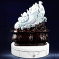 thumbnail image 3 of GUOOL Rotating Display Stand, Electric Turntable Mirror Surface Revolving Base for 360 Degree Watch Toys Jewelry Collectible Display Holder White, 3 of 7