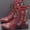 Red, variant on EGNMCR Womens Mid Knee High Boots, Women's Middle Mid Calf Boots Women's Ladies Fashion Casual Long Ankle Slip On Shoes women shoes