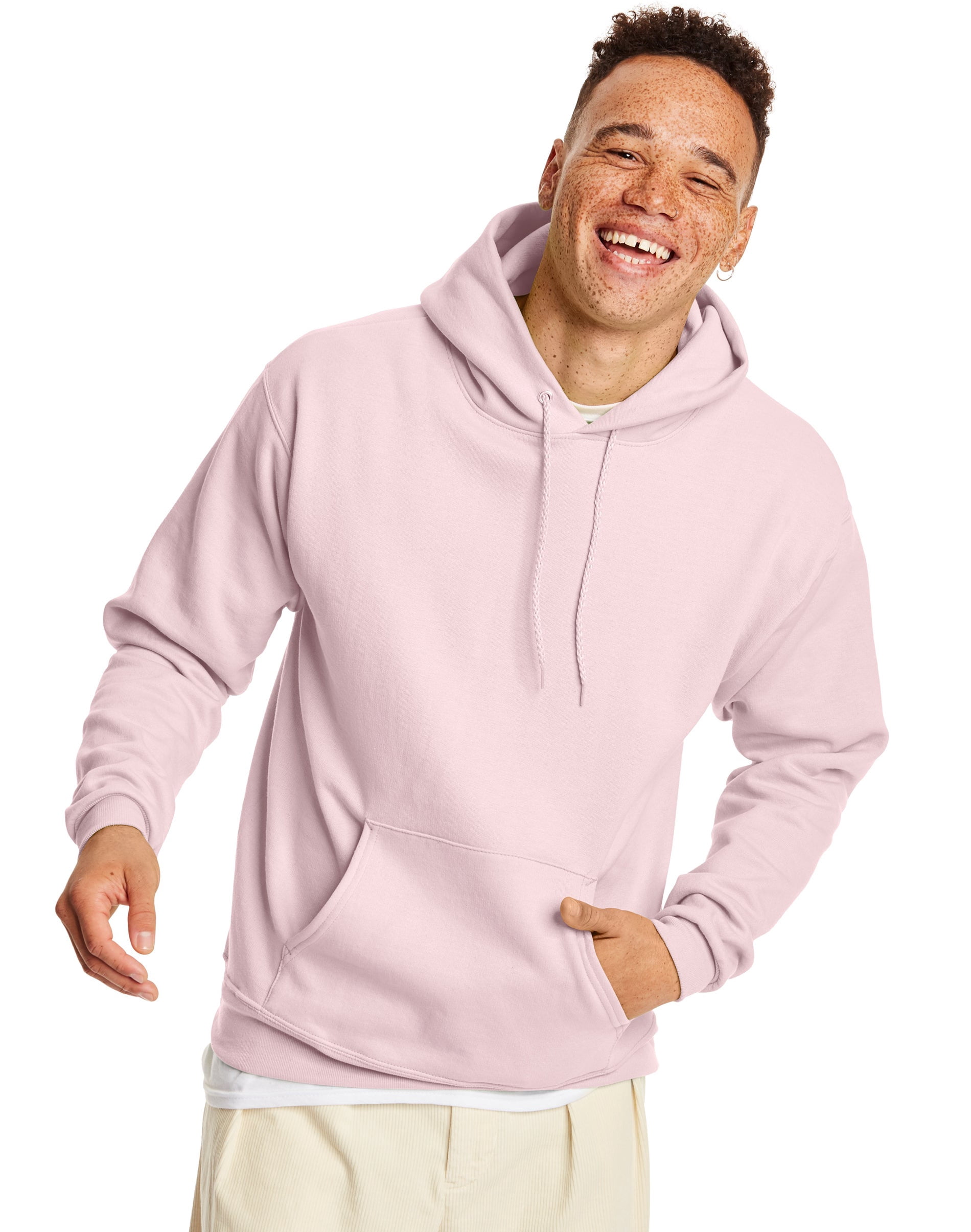 Hanes Chandail à Capuchon en Molleton EcoSmart pour Hommes, 2TG, Rose Pâle
