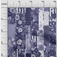 thumbnail image 2 of oneOone Polyester Spandex Dark Blue Fabric Asian Mix Floral Craft Projects Decor Fabric Printed By The Yard 56 Inch Wide, 2 of 4