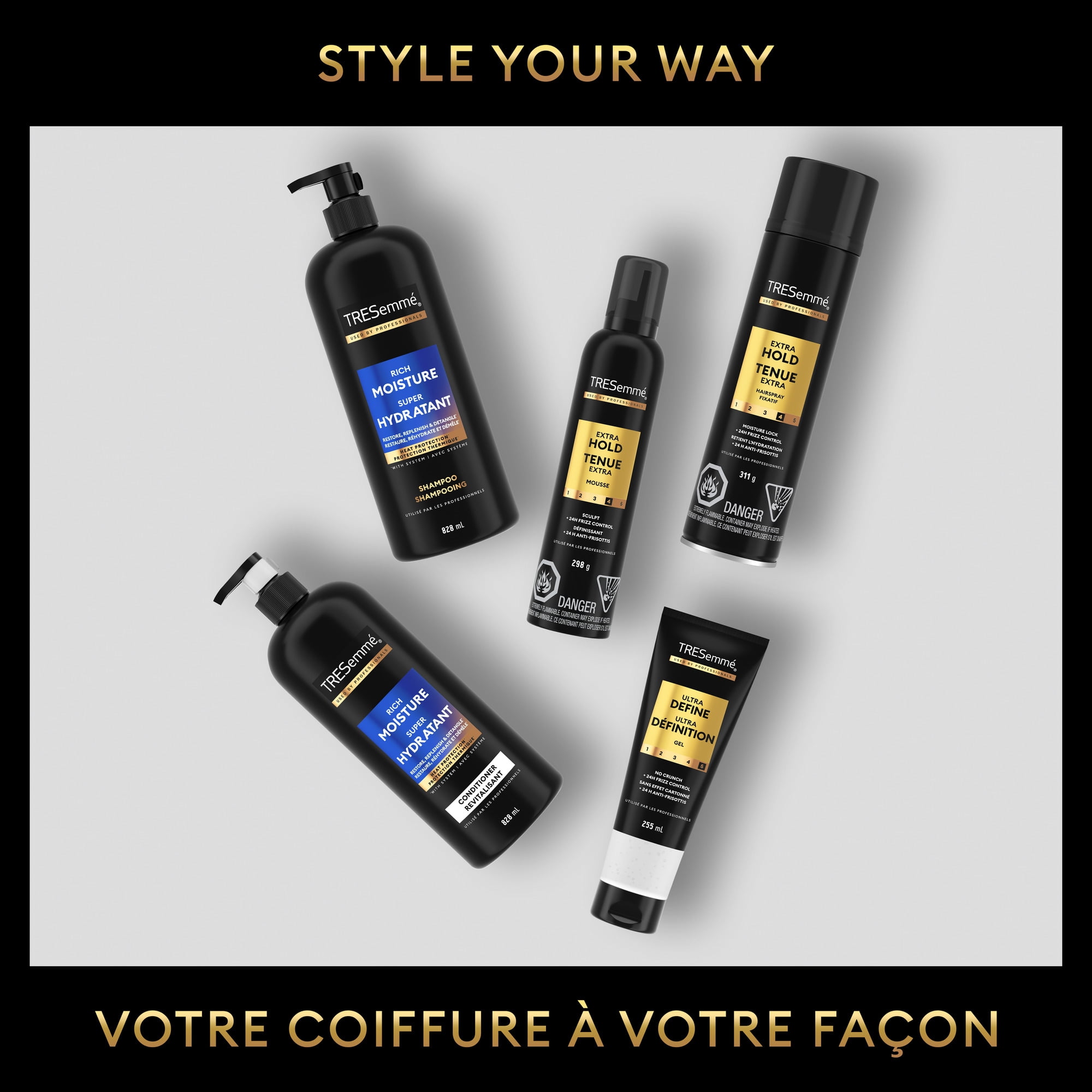 TRESemmé Hairspray Extra Hold Moisture Lock+24H Frizz Control, 413 g